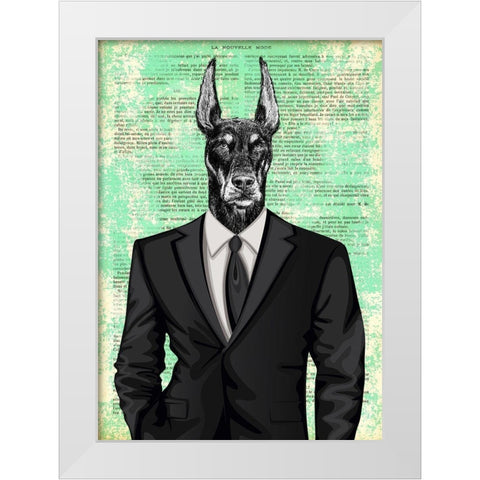 Distinguished Gentleman White Modern Wood Framed Art Print by Matt, Spencer