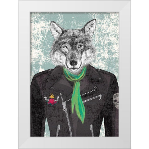 Road King White Modern Wood Framed Art Print by Matt, Spencer