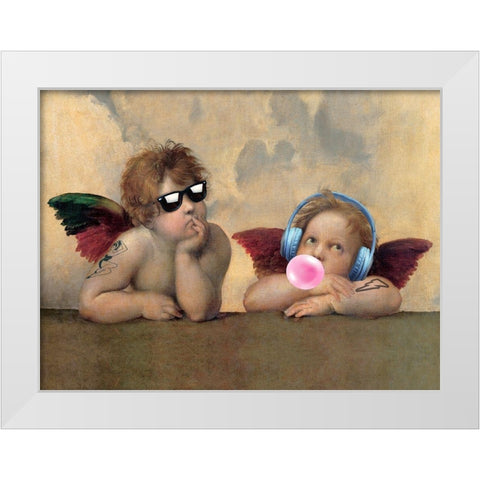 Leisure Time-Angels White Modern Wood Framed Art Print by Spencer, Matt