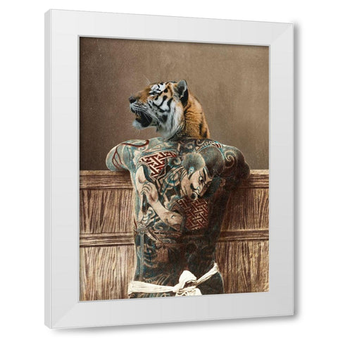 Traditional Tattoo II White Modern Wood Framed Art Print by Spencer, Matt