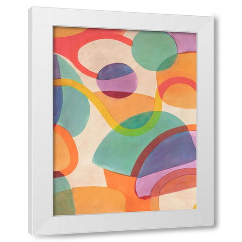 Laughter I White Modern Wood Framed Art Print by Roja, Steve