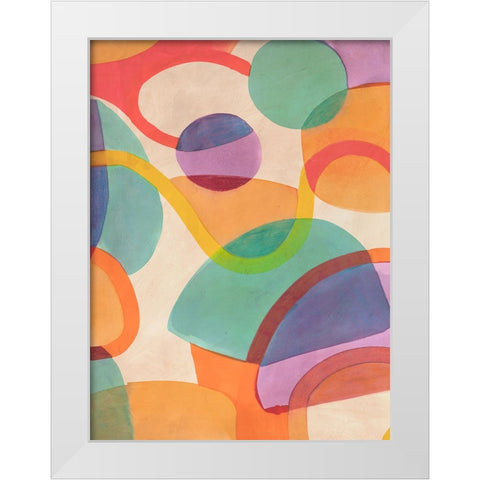 Laughter I White Modern Wood Framed Art Print by Roja, Steve