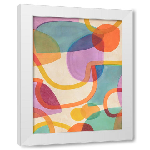 Laughter II White Modern Wood Framed Art Print by Roja, Steve