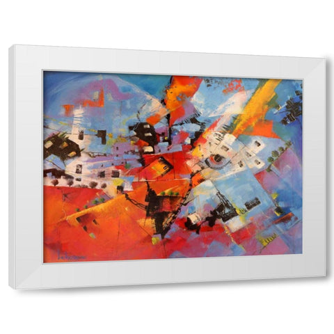 Viaggio a Cuba White Modern Wood Framed Art Print by Marzari, Tebo