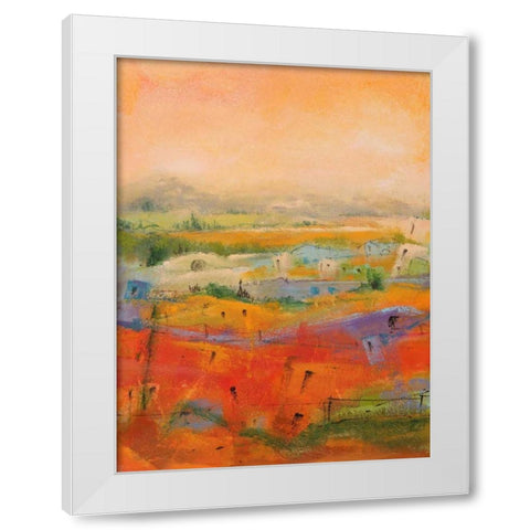 Country village I White Modern Wood Framed Art Print by Marzari, Tebo