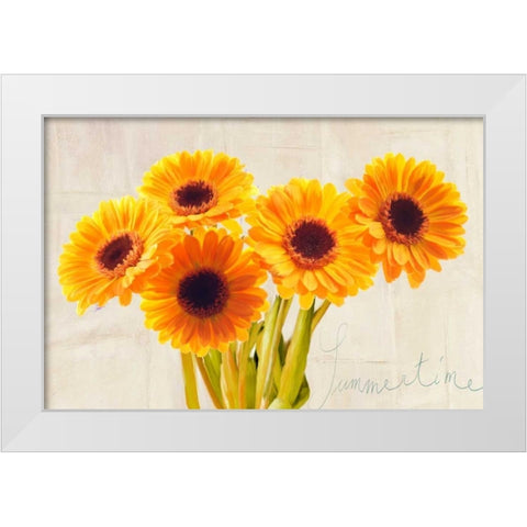 Summertime White Modern Wood Framed Art Print by Rizzardi, Teo