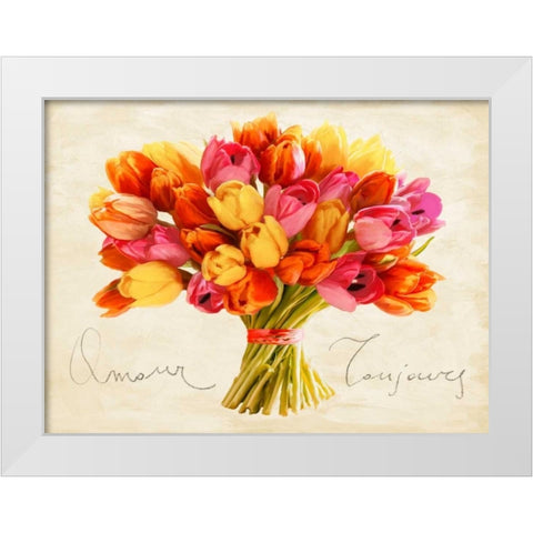 Amour toujours White Modern Wood Framed Art Print by Ratsenskiy, Vadim