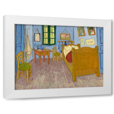 Van Goghs Bedroom at Arles White Modern Wood Framed Art Print by Van Gogh, Vincent