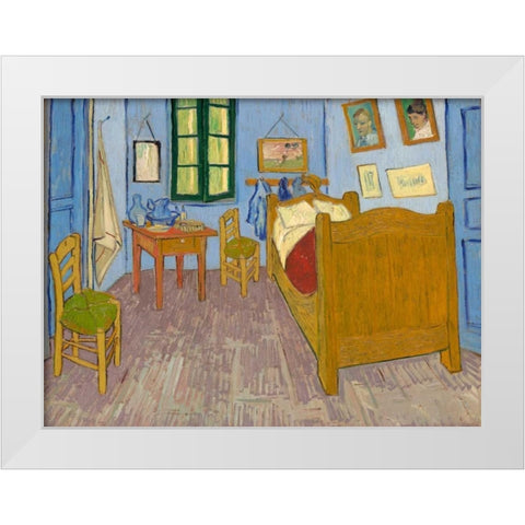 Van Goghs Bedroom at Arles White Modern Wood Framed Art Print by Van Gogh, Vincent
