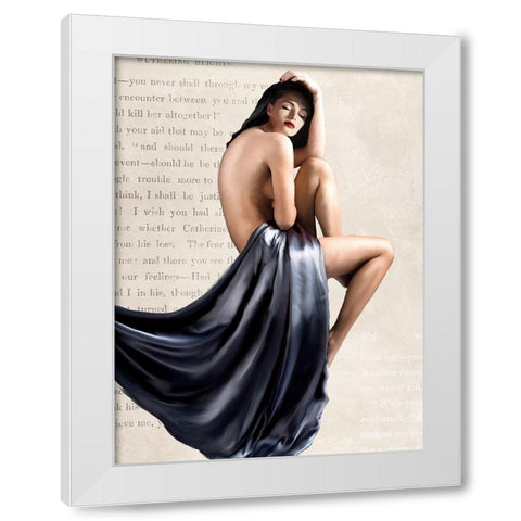 Seated Beauty I White Modern Wood Framed Art Print by Haal, Van
