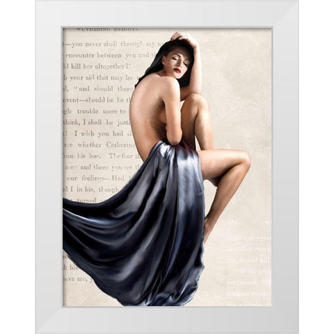 Seated Beauty I White Modern Wood Framed Art Print by Haal, Van
