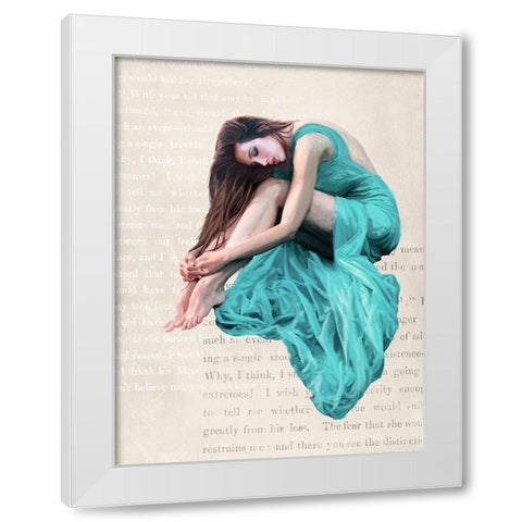 Seated Beauty II White Modern Wood Framed Art Print by Haal, Van