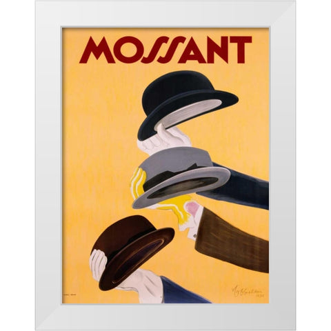 Mossant 1938 White Modern Wood Framed Art Print by Cappiello, Leonetto