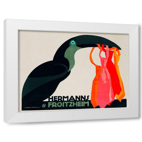 Hermanns and Froitzheim White Modern Wood Framed Art Print by Klinger, Julius