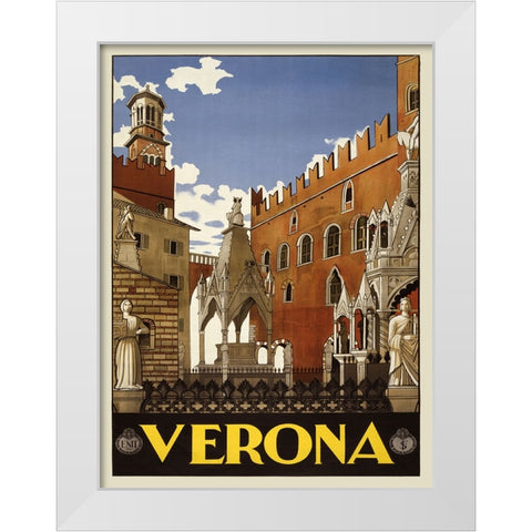 Verona, 1938 White Modern Wood Framed Art Print by Anonymous