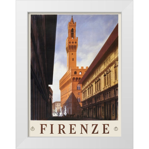 Firenze, 1938 White Modern Wood Framed Art Print by Anonymous