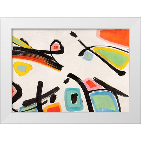 Vacation White Modern Wood Framed Art Print by Teo, Vals Perelli