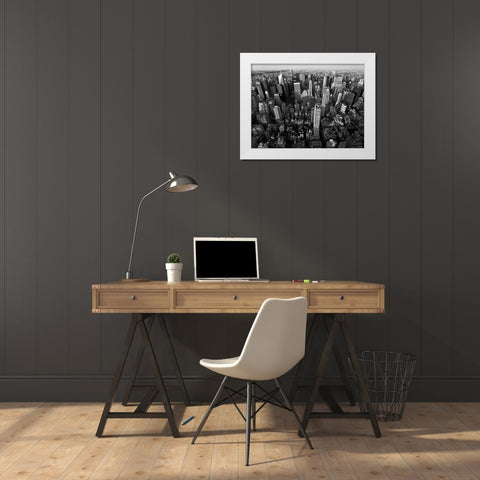 Midtown Manhattan, NYC White Modern Wood Framed Art Print by Ratsenskiy, Vadim