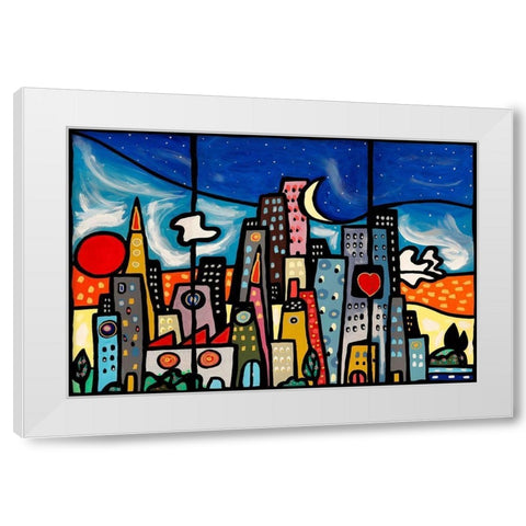 Quando soffia il vento White Modern Wood Framed Art Print by Wallas