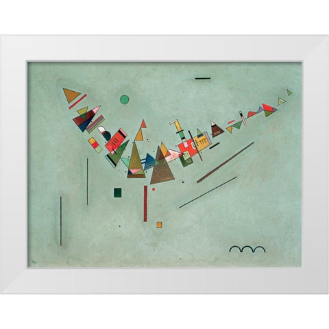 Improvisation White Modern Wood Framed Art Print by Kandinsky, Wassily