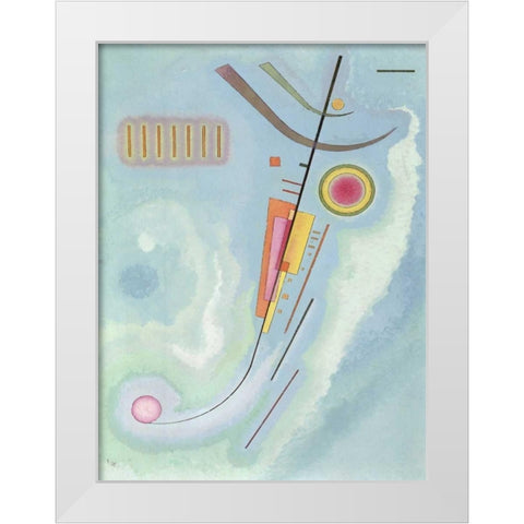Untitled White Modern Wood Framed Art Print by Kandinsky, Wassily