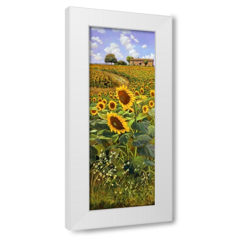 Collina toscana White Modern Wood Framed Art Print by Del Missier, Andrea