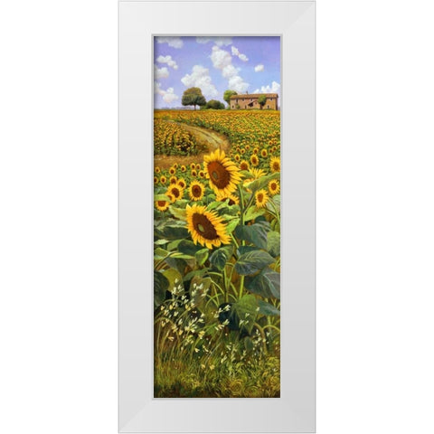 Collina toscana White Modern Wood Framed Art Print by Del Missier, Andrea