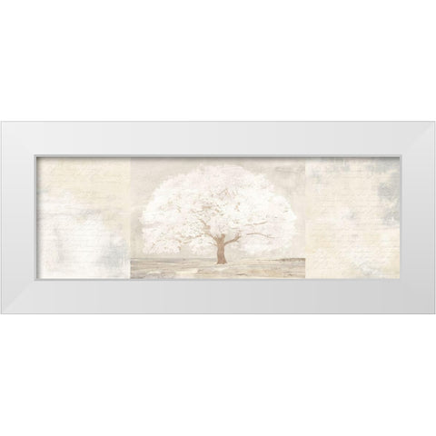 Pale Tree Panel White Modern Wood Framed Art Print by Aprile, Alessio