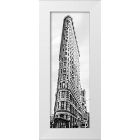 Flatiron Building, NYC White Modern Wood Framed Art Print by Anonymous
