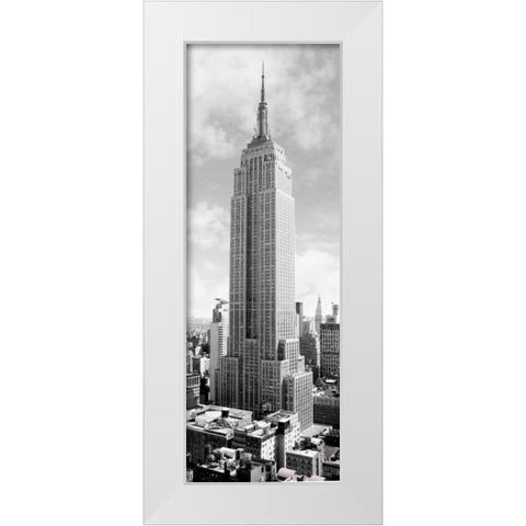 Empire State Building, NYC White Modern Wood Framed Art Print by Anonymous