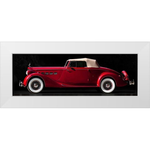Packard Super Eight Coupe Roadster White Modern Wood Framed Art Print by Gasoline Images