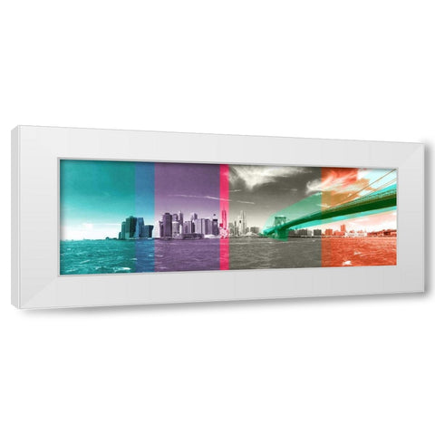 Attitude of a City White Modern Wood Framed Art Print by Big City Photos