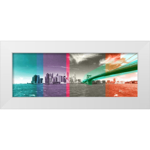 Attitude of a City White Modern Wood Framed Art Print by Big City Photos