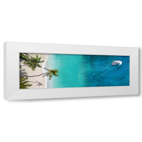 Sailing Away White Modern Wood Framed Art Print by Pangea Images