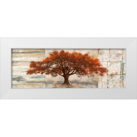 Rubra White Modern Wood Framed Art Print by Bacci, Leonardo