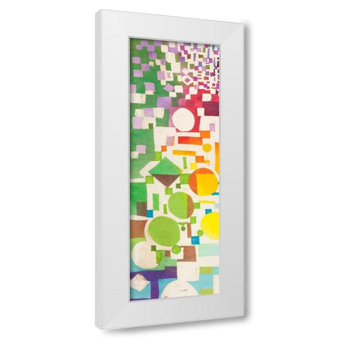 Multicolor Pattern II White Modern Wood Framed Art Print by Bacci, Leonardo