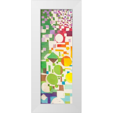 Multicolor Pattern II White Modern Wood Framed Art Print by Bacci, Leonardo