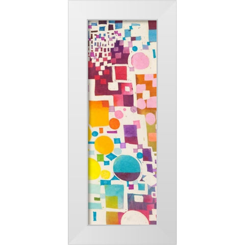 Multicolor Pattern III White Modern Wood Framed Art Print by Bacci, Leonardo