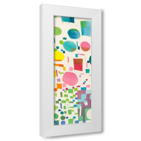 Multicolor Pattern IV White Modern Wood Framed Art Print by Bacci, Leonardo