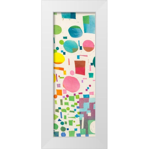 Multicolor Pattern IV White Modern Wood Framed Art Print by Bacci, Leonardo