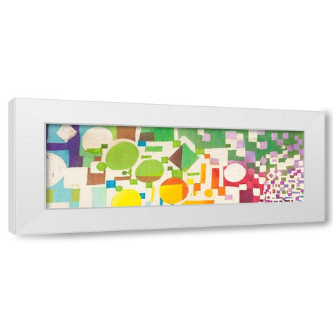 Multicolor Pattern VI White Modern Wood Framed Art Print by Bacci, Leonardo