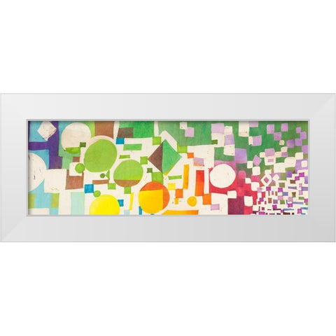 Multicolor Pattern VI White Modern Wood Framed Art Print by Bacci, Leonardo
