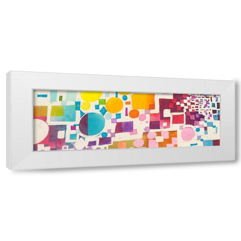 Multicolor Pattern VII White Modern Wood Framed Art Print by Bacci, Leonardo