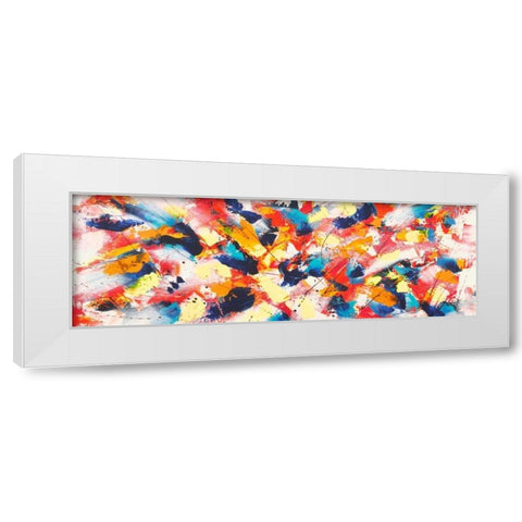 Rocking Waves White Modern Wood Framed Art Print by Ferri, Bob