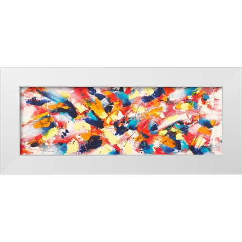 Rocking Waves White Modern Wood Framed Art Print by Ferri, Bob