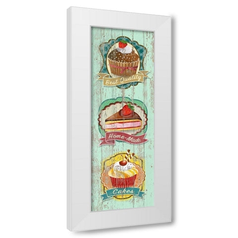 Best Quality Cakes White Modern Wood Framed Art Print by Skip Teller