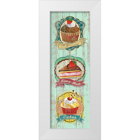 Best Quality Cakes White Modern Wood Framed Art Print by Skip Teller