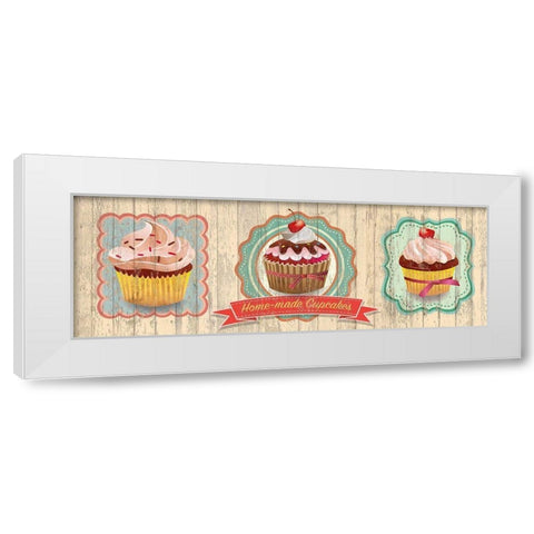Fresh Cakes White Modern Wood Framed Art Print by Skip Teller