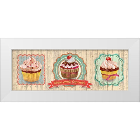 Fresh Cakes White Modern Wood Framed Art Print by Skip Teller