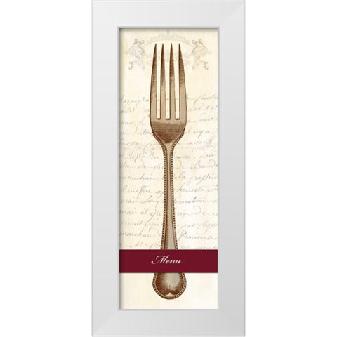 Menu White Modern Wood Framed Art Print by Dellal, Remy